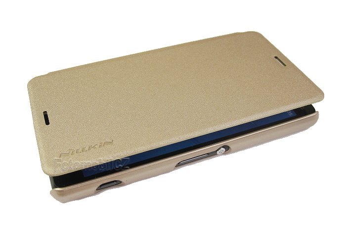 Nillkin Sparkle Folio Pouzdro GOLD zlatá barva pro Sony D5803 Xperia Z3 compact