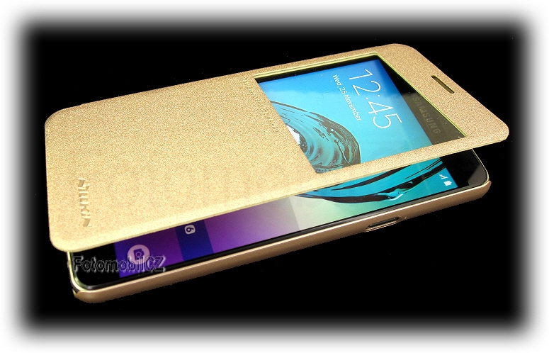 Nillkin Sparkle S-View Pouzdro pro Samsung A510 Galaxy A5 2016 GOLD zlatá barva