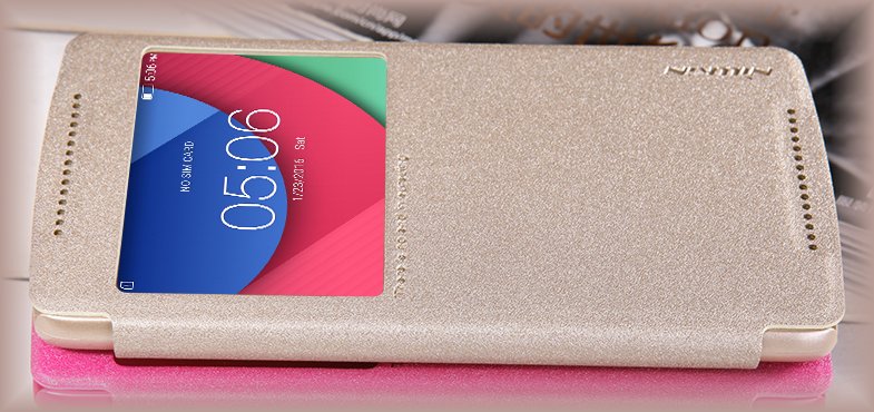 Nillkin Sparkle S-View Pouzdro pro Lenovo Vibe X3 GOLD zlatá barva