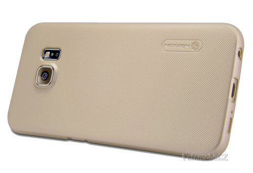 Nillkin Super Frosted Zadní Kryt + fólie GOLD zlatá barva pro Samsung G925 Galaxy S6 Edge