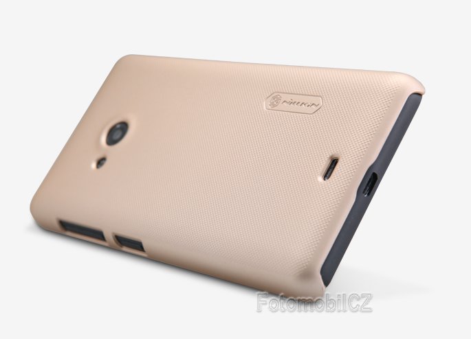 Nillkin Super Frosted Zadní Kryt + fólie GOLD zlatá barva pro Nokia Lumia 535
