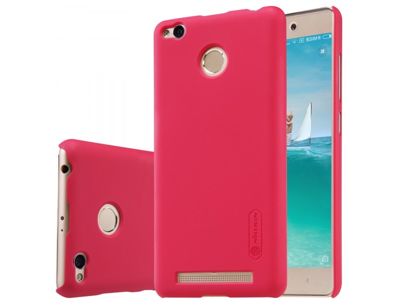 Nillkin Super Frosted Zadní Kryt + fólie Red pro Xiaomi Redmi 3S / 3 Pro