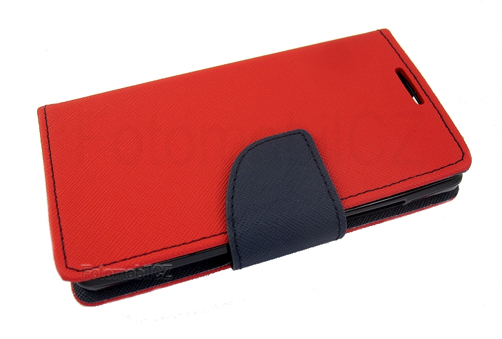 Fancy diářové knížkové pouzdro Red / Navy pro Huawei P8 Lite