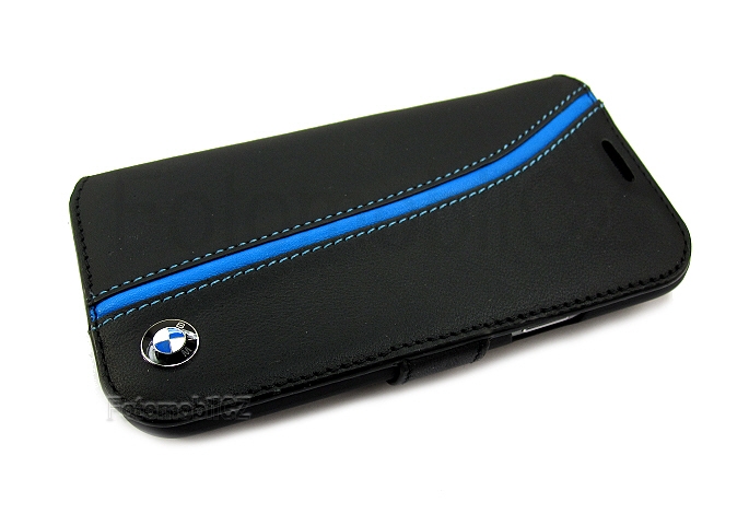 BMFLBKS4MPIB BMW Singature Seat Black Folio kožené pouzdro pro Samsung i9195 Galaxy S4 mini