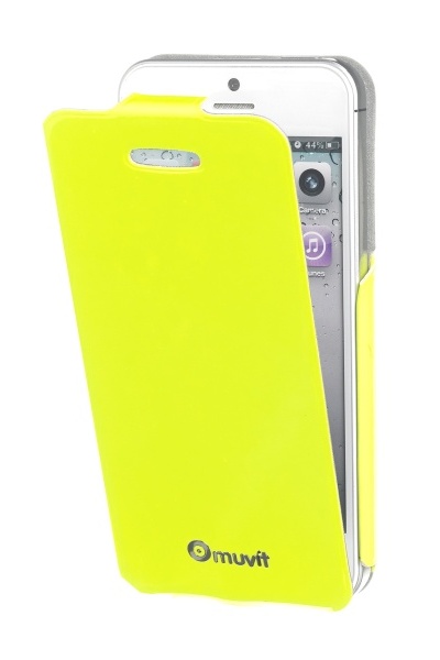 Pouzdro flap MUVIT Fluo pro Apple iPhone 5C, žluté