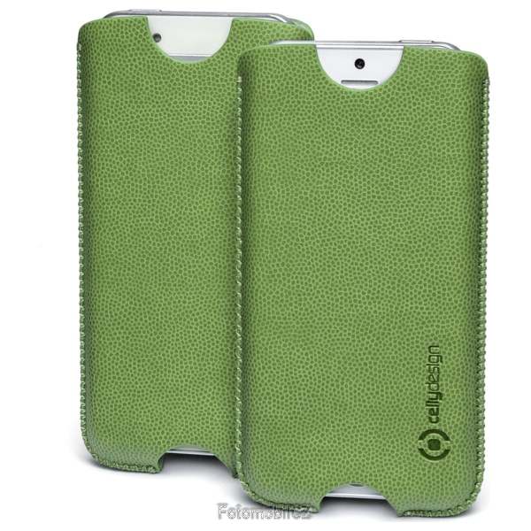 pouzdro CELLY Ristretto pro Apple iPhone SE/5/5S, barva zelená