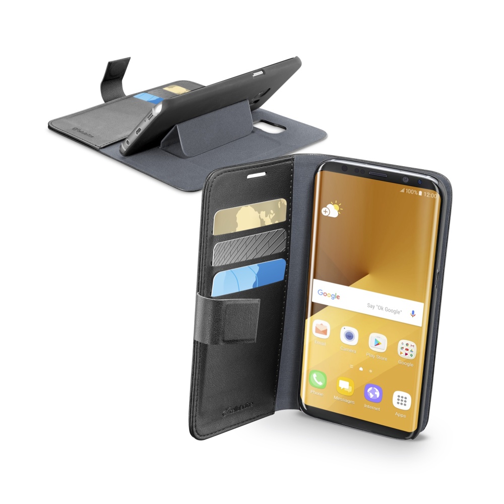 Pouzdro typu kniha CellularLine Book Agenda pro Samsung Galaxy S8 Plus, černé