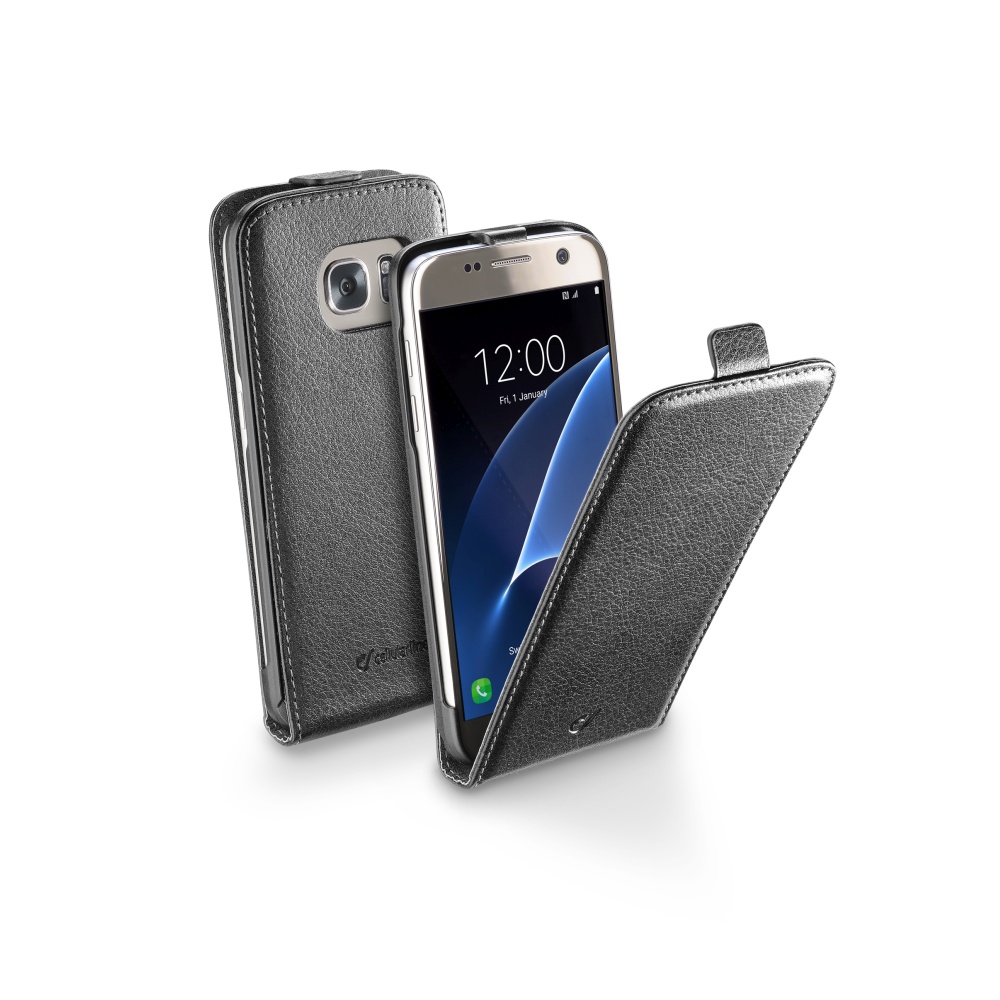 Pouzdro CellularLine Flap Essential pro Samsung Galaxy S7, černé