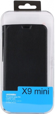 DOOGEE flipové pouzdro pro X9 mini, černé + ochraná fólie na displej