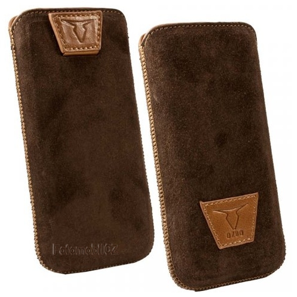 Kožené pouzdro OZBO Belle XL, hnědé pro Sony Z1 compact, Z3 compact, Samsung Galaxy S5 mini, G360 Core Prime