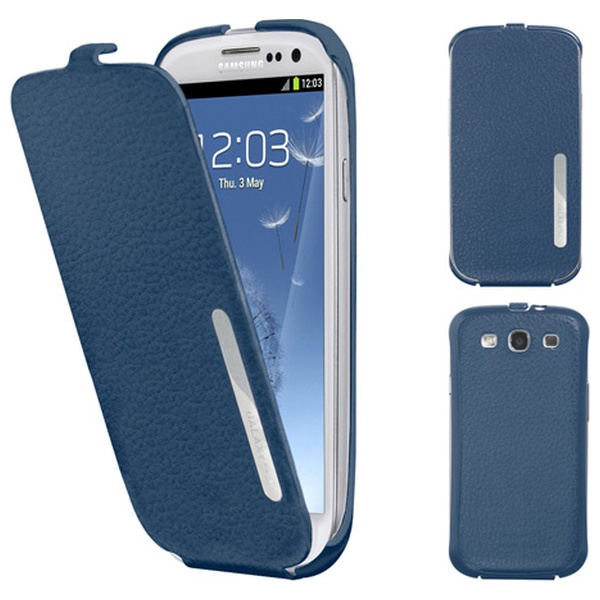 Pouzdro flap ANYMODE pro Samsung i9300 Galaxy S3 / S3 Neo, modré + fólie na displej