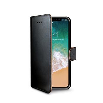 Pouzdro typu kniha CELLY Wally pro iPhone X / XS, černé