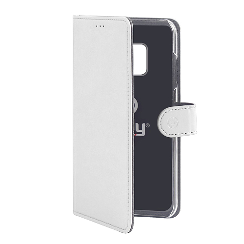 Pouzdro typu kniha CELLY Wally pro Huawei Mate 20 Pro, bílé