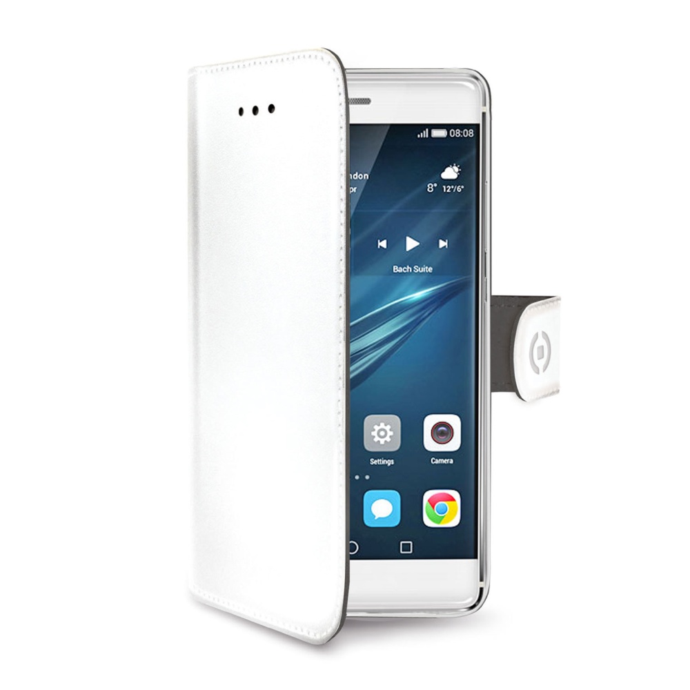 Pouzdro typu kniha CELLY Wally pro Huawei P9, bílé