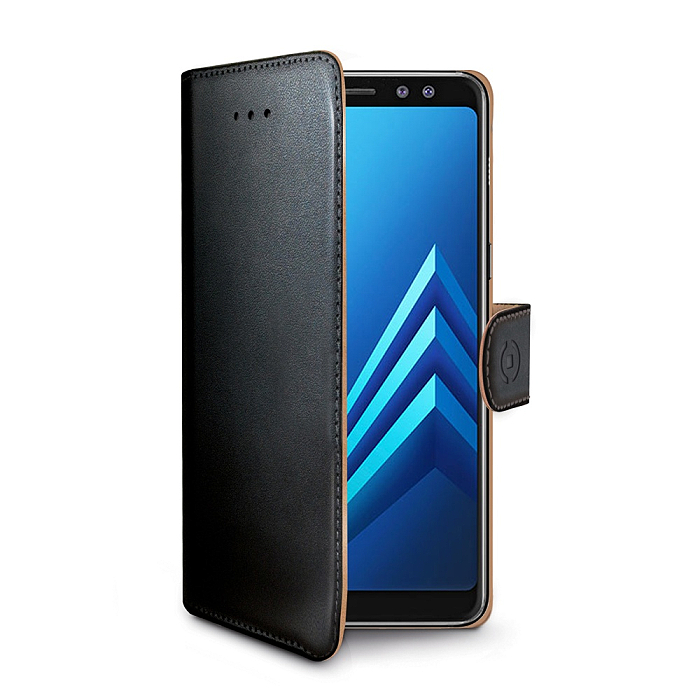 Pouzdro typu kniha CELLY Wally pro Samsung A730 Galaxy A8 Plus 2018, černé