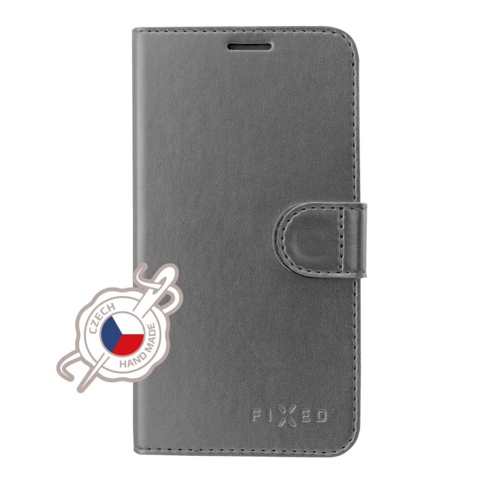 Pouzdro typu kniha FIXED FIT Shine pro Huawei Y7 Prime 2018, antracitové