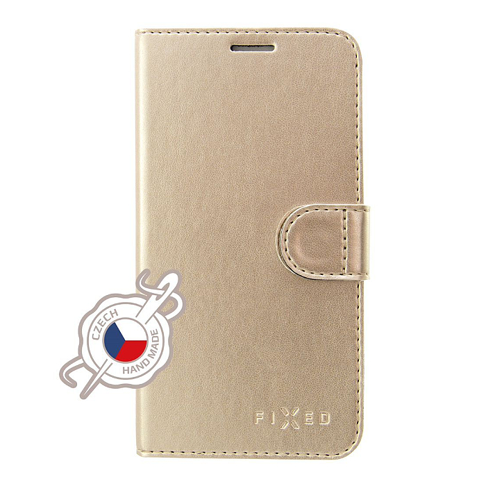 Pouzdro typu kniha FIXED FIT Shine pro Xiaomi Redmi Note 5, zlaté