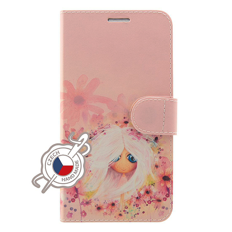 Pouzdro typu kniha FIXED FIT s Dušinkami pro Samsung A6 2018 Galaxy A600 , motiv Jasmínka