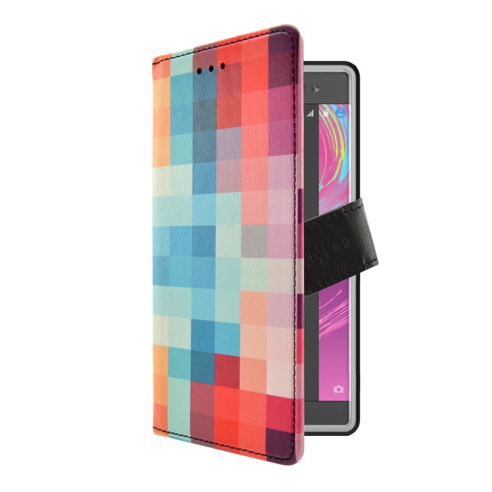 Pouzdro typu kniha FIXED Opus pro Sony Xperia XA, motiv Dice