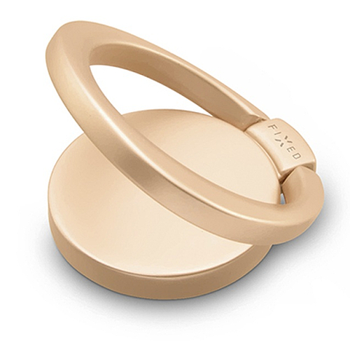 Prstýnek RING pro mobilní telefony FIXED Loop se stojánkem, zlatý