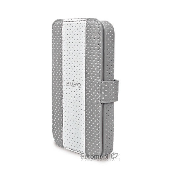Flipové pouzdro PURO GOLF BOOKLET grey pro iPhone 4, 4S