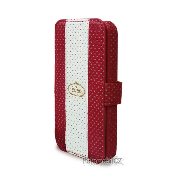 Flipové pouzdro PURO GOLF BOOKLET red pro iPhone 4, 4S