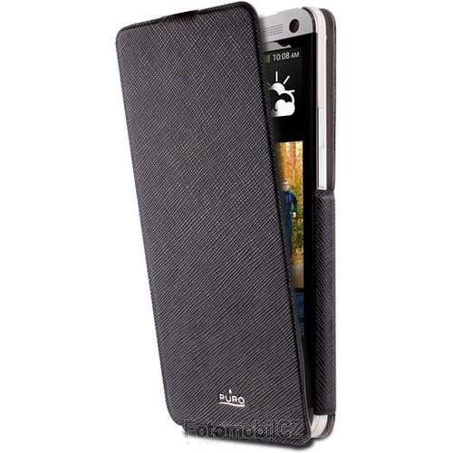 Puro flipové pouzdro Ultra Slim pro HTC One (M7), černá