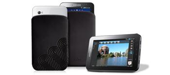 Puro pouzdro Nabuk pro Samsung Galaxy Tab (P1000/P1010), Tab 7.0 Plus (P6200), Tab 2, 7.0 (P3100/P3110) , černá