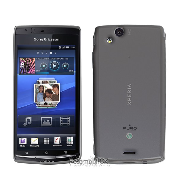 Puro silikonový kryt pro Sony Ericsson Xperia Arc, šedá