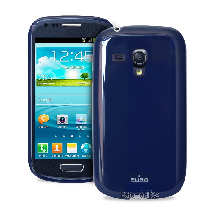 Puro modré silikonové pouzdro kryt pro Samsung i8190 Galaxy S3 Mini