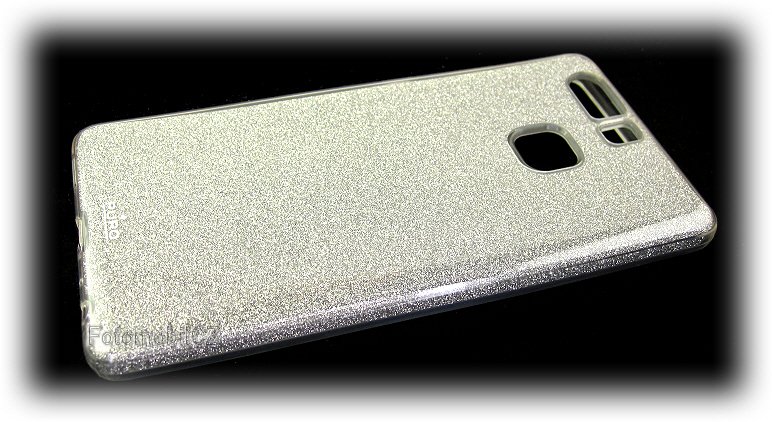 Silikonové třpytivé pouzdro stříbrné barvy značky PURO pro Huawei P9