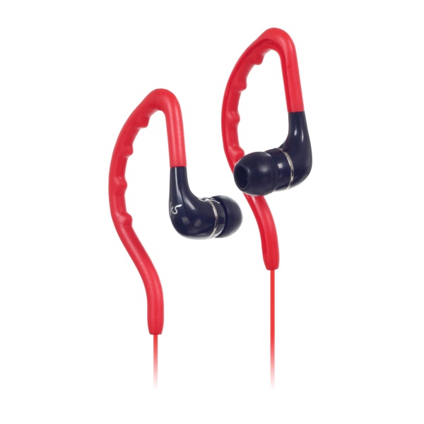 Sportovní in-ear sluchátka KitSound, 3,5 mm jack, červené