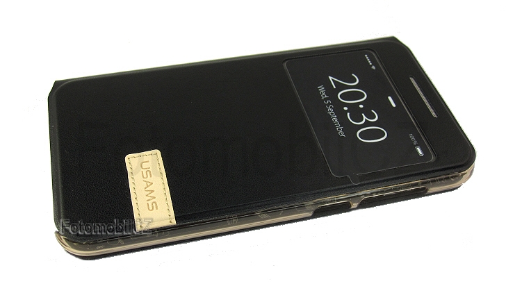 USAMS Muge S-View Pouzdro Black pro HTC ONE A9