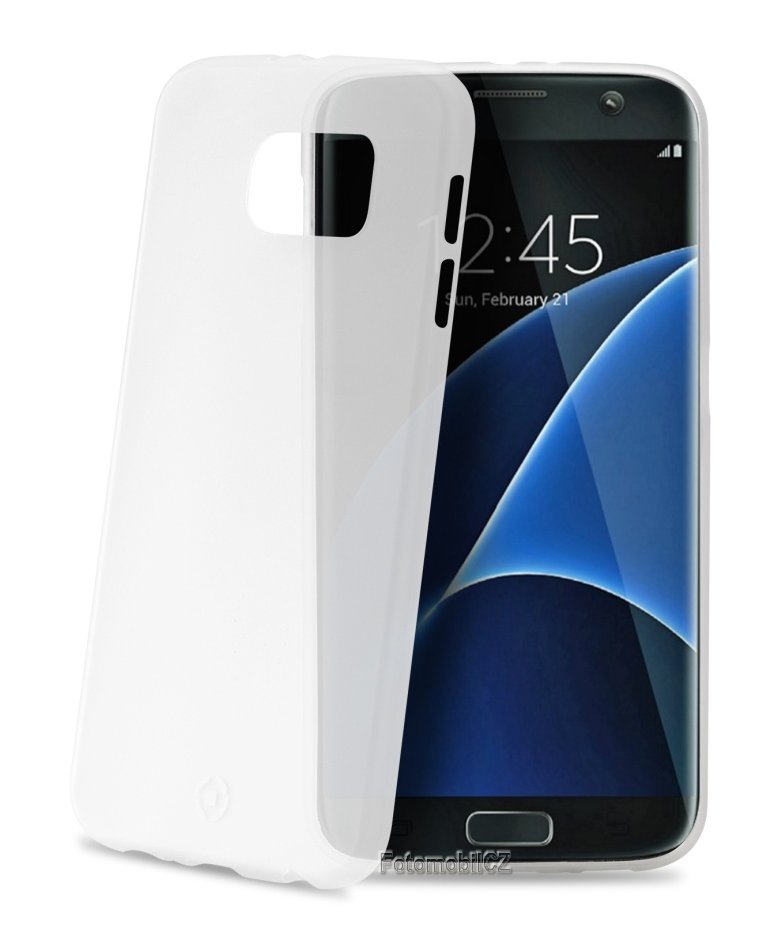 Ultra tenké TPU silikonové pouzdro CELLY Frost pro Samsung Galaxy S7 Edge, 0,29 mm, bílé