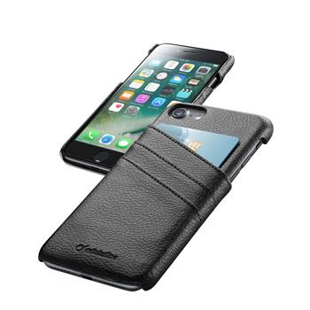 Zadní kryt se 3 sloty pro kreditní karty CELLULARLINE SMART POCKET pro iPhone 7 / 8, černý