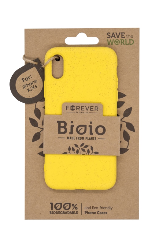 2 kusy pouzdro Forever Bioio iPhone X/XS žluté
