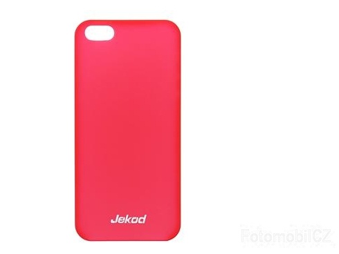 Pouzdro JEKOD PP ultratenký 0,3 mm kryt Red + fólie pro iPhone 5 / 5S