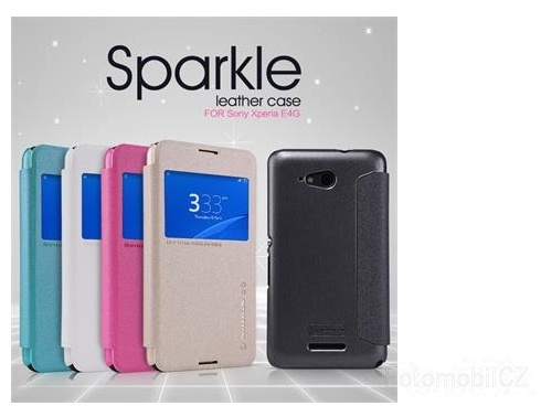 Nillkin Sparkle S-View Pouzdro GOLD zlatá barva pro Sony E2003 Xperia E4g