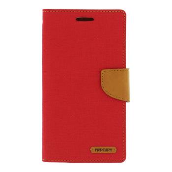 Mercury Canvas diářové Pouzdro pro LG H815 G4 Red / Camel