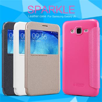Nillkin Sparkle S-View Pouzdro pro Samsung J500 Galaxy J5 GOLD zlatá barva