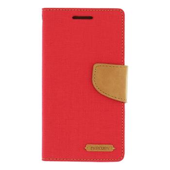 Mercury Canvas diářové Pouzdro pro Apple iPhone 6 4.7 Red / Camel