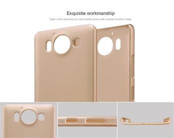 Nillkin Super Frosted Zadní Kryt + fólie GOLD zlatá barva pro Nokia Lumia 950