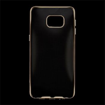 Kisswill TPU silikonové transparentní pouzdro / GOLD zlatá barva pro Samsung G928 Galaxy S6 Edge Plus
