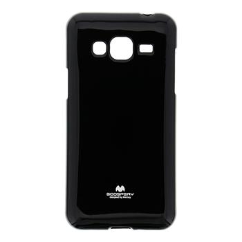 Mercury Jelly silikonové pouzdro pro Samsung J320 Galaxy J3 2016 Black + ochranné sklo