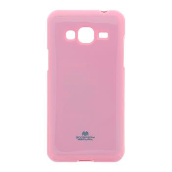 Mercury Jelly silikonové pouzdro pro Samsung J320 Galaxy J3 2016 PINK růžová barva + ochranné sklo