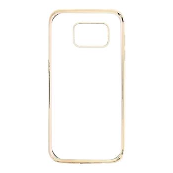 Kisswill TPU silikonové transparentní pouzdro / GOLD zlatá barva pro Samsung G935 Galaxy S7 Edge