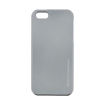Mercury i-Jelly TPU silikonové pouzdro pro iPhone 5 / 5S / SE Metal Grey