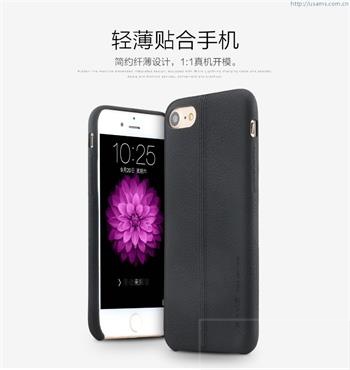 USAMS Joe Zadní Kožený Kryt Black pro iPhone 7 / 8 Plus