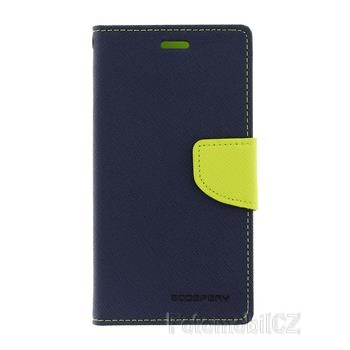 Mercury Fancy diářové Pouzdro pro Xiaomi Redmi 3 / 3S, Navy / Lime