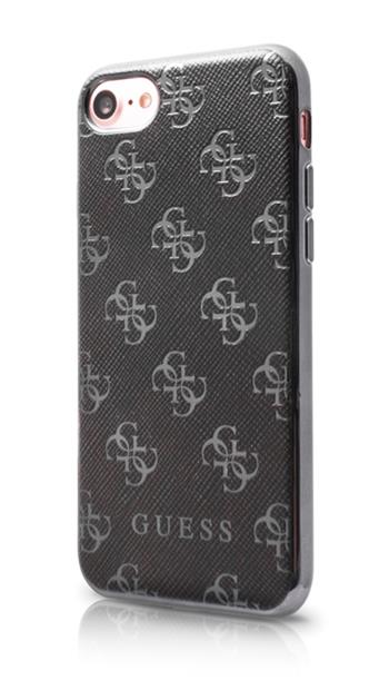 GUHCP74GGGU Guess 4G 2017 Soft Pouzdro Black / Gun Metal pro iPhone 7 / 8 / SE 2020 / SE 2022